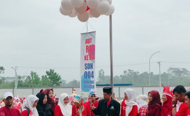 Meriahkan HUT RI ke-80, SDN 004 Bontang Selatan Gelar Karnaval