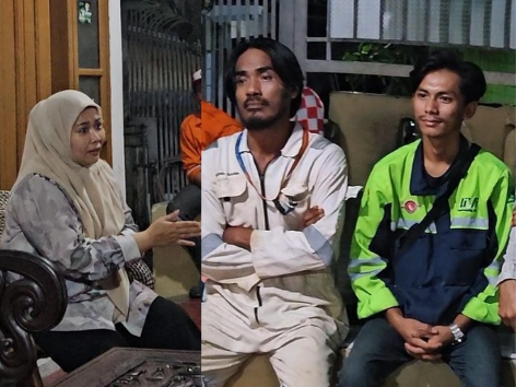 Wakil Ketua I DPRD Kota Bontang Sitti Yara (kiri foto) dan perwakilan pekerja (kanan foto) (Foto: Rn)